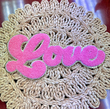 Load image into Gallery viewer, RTS Love Pink 11&quot; Chenille Iron On Patch
