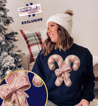 Load image into Gallery viewer, RTS Pink Candy Cane Crochet Yarn Clear Film DTF Transfer (325 HOT Peel)
