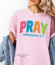 Load image into Gallery viewer, RTS Pray Faux Yarn Clear Film DTF Transfer (325 HOT Peel)
