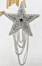 Load image into Gallery viewer, RTS Rhinestone Star Chain 3&quot; Iron On Patch
