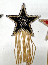 Load image into Gallery viewer, RTS Rhinestone Star Chain 3&quot; Iron On Patch
