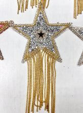 Load image into Gallery viewer, RTS Rhinestone Star Chain 3&quot; Iron On Patch
