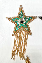 Load image into Gallery viewer, RTS Rhinestone Star Chain 3&quot; Iron On Patch
