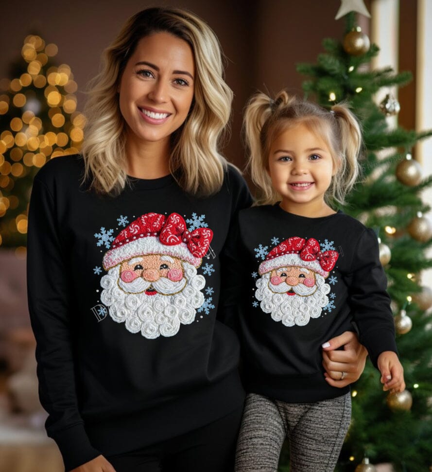 RTS Santa Snowflake Crochet Yarn Clear Film DTF Transfer | Adult Youth (325 HOT Peel)