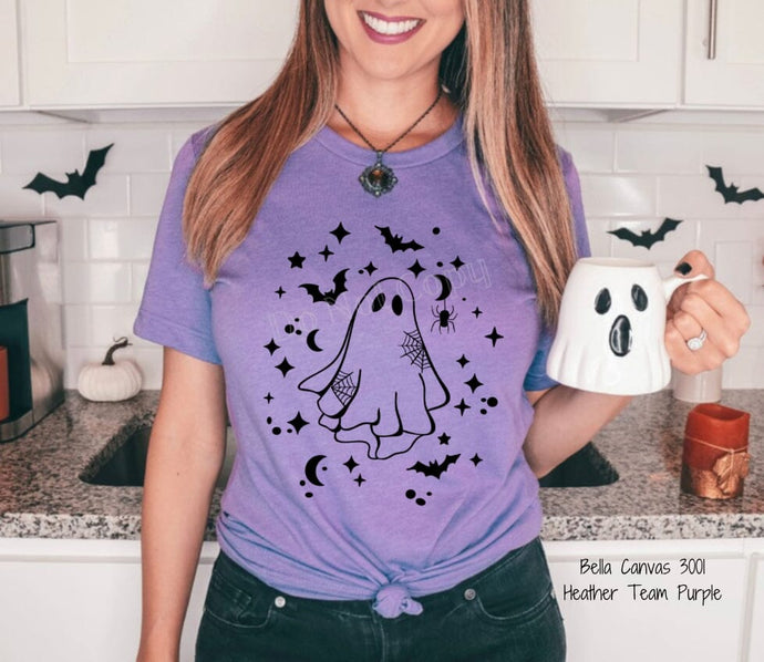RTS Screen Print Transfer | Cute Ghost | Adult Youth (325 Hot Peel)
