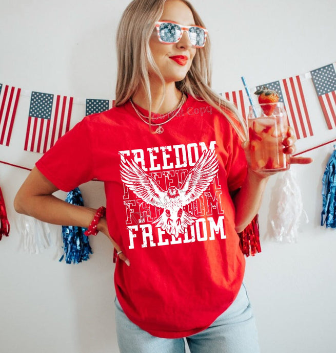 RTS Screen Print Transfer | Freedom Repeat Eagle (325 Hot Peel)