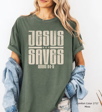 Load image into Gallery viewer, RTS Screen Print Transfer | Jesus Saves BEIGE (325 Hot Peel)
