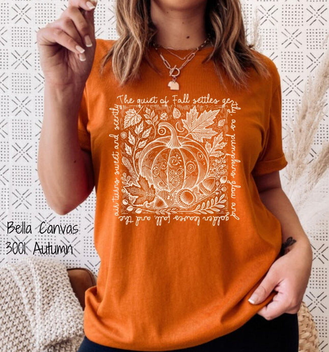 RTS Screen Print Transfer | Quiet Fall Pumpkin TAN (325 Hot Peel)