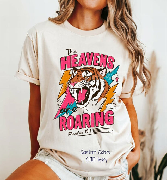 RTS The Heavens Are Roaring Clear Film DTF Transfer (325 HOT Peel)