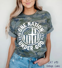 Load image into Gallery viewer, SHIPS 4/3 Screen Print Transfer | One Nation Under God (325 Hot Peel)
