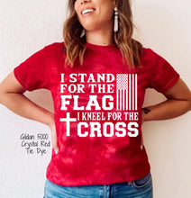 Load image into Gallery viewer, SHIPS 4/3 Screen Print Transfer | Stand For The Flag Kneel For The Cross (325 Hot Peel)
