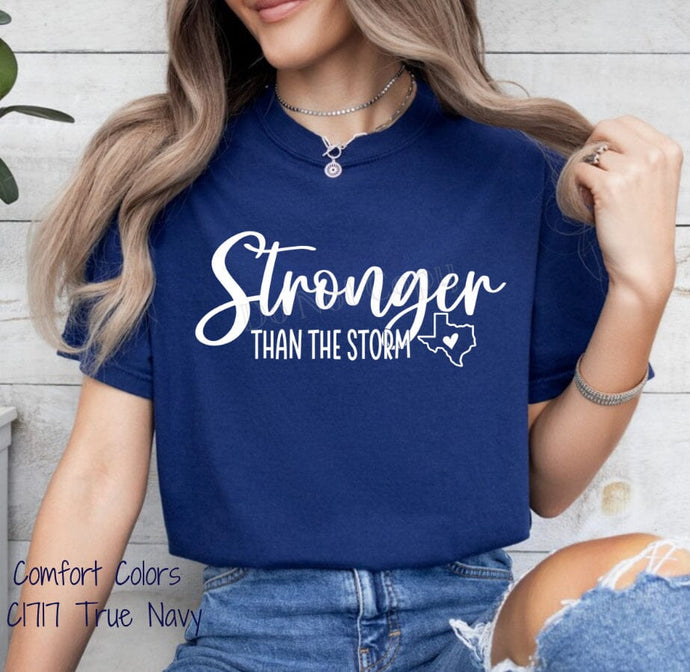 Stronger Than The Storm Texas DTF Transfer (300 HOT PEEL) | Ships 1-2 Business Days