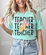 Load image into Gallery viewer, Teacher Pencil Grade Level DTF Transfer (300 HOT PEEL) | Ships 3-7 Business Days
