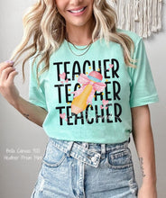 Load image into Gallery viewer, Teacher Pencil Grade Level DTF Transfer (300 HOT PEEL) | Ships 3-7 Business Days
