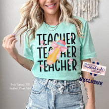 Load image into Gallery viewer, Teacher Pencil Grade Level DTF Transfer (300 HOT PEEL) | Ships 3-7 Business Days
