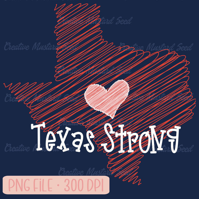 Texas Strong Doodle | PNG Digital Download