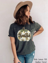 Load image into Gallery viewer, Clear Film Screen Print Transfer RTS | Thankful Cream and Gold Pumpkin (325 HOT Peel)
