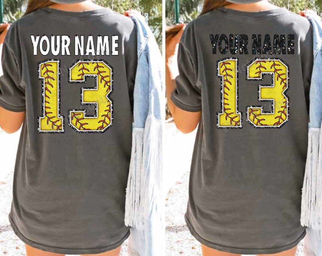 Custom Softball Jersey DTF Transfer (300 HOT PEEL) | Ships 3-7 Business Days