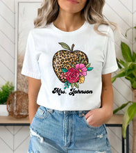 Load image into Gallery viewer, Customizable Leopard Apple Teacher DTF | Ships In 5-10 Business Days
