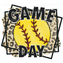 Load image into Gallery viewer, Leopard Softball Game Day DTF Transfer (300 HOT PEEL) | Ships 3-7 Business Days
