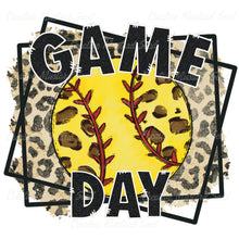 Load image into Gallery viewer, Leopard Softball Game Day DTF Transfer (300 HOT PEEL) | Ships 3-7 Business Days
