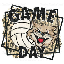 Load image into Gallery viewer, Leopard Volleyball Game Day DTF Transfer (300 HOT PEEL) | Ships 3-7 Business Days
