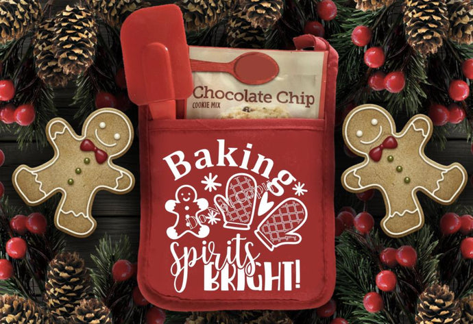 PO SHIPS 10/13 Screen Print Transfer | Baking Spirits Bright Pot Holder