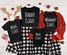 Load image into Gallery viewer, PO SHIPS 10/27 Screen Print Transfer | Mommy Daddy Mini Claus | Family Set
