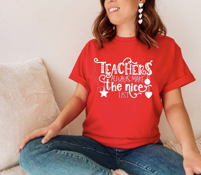 PO SHIPS 11/10 Screen Print Transfer | Teacher On Nice List