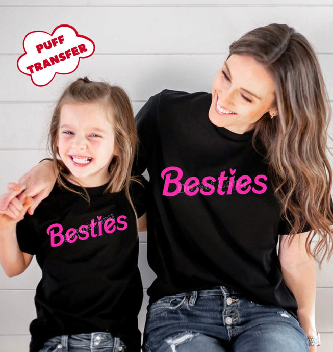 PO SHIPS 1/25 Screen Print Transfer | Besties PUFF