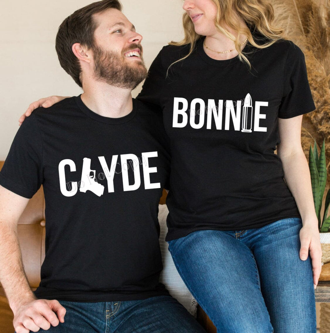 PO SHIPS 1/4 Screen Print Transfer | Bonnie | Clyde