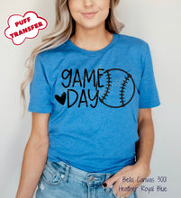 Load image into Gallery viewer, PO SHIPS 2/1 Screen Print Transfer | Game Day Baseball Softball PUFF
