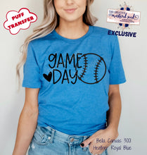 Load image into Gallery viewer, PO SHIPS 2/1 Screen Print Transfer | Game Day Baseball Softball PUFF
