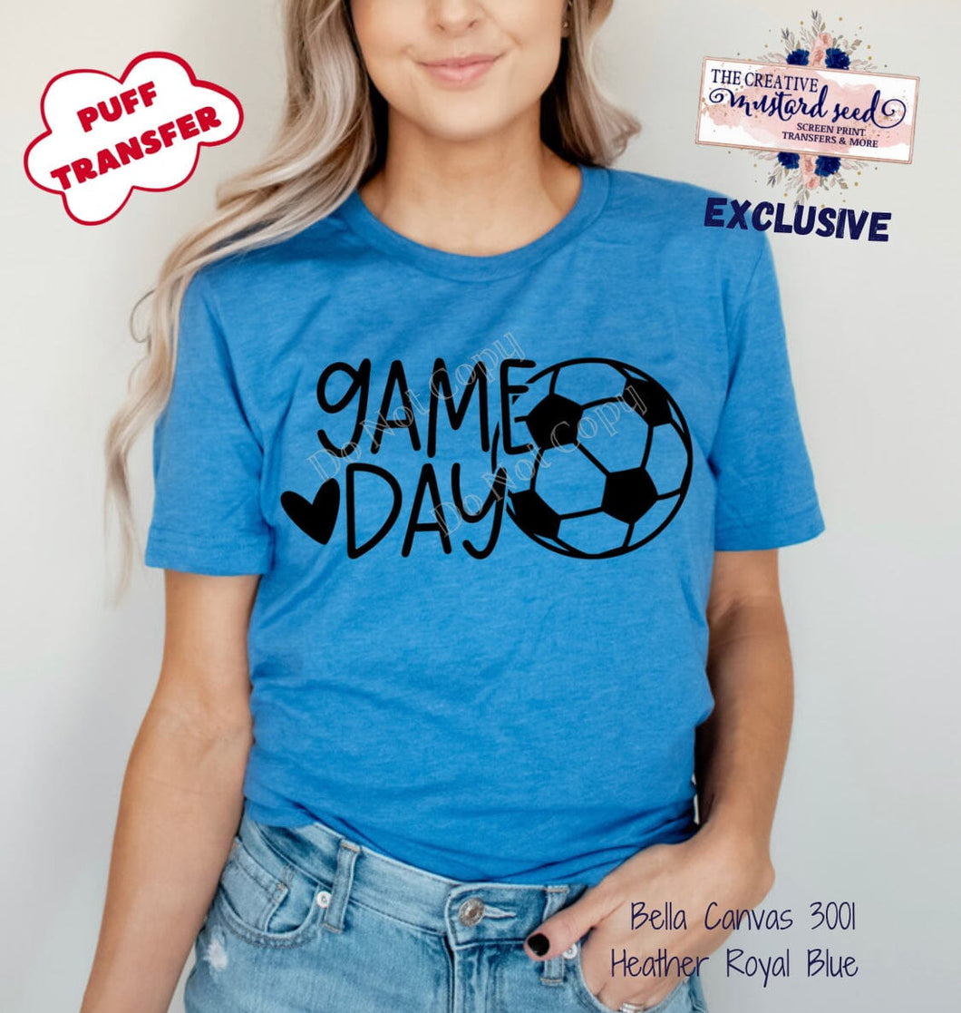 PO SHIPS 2/1 Screen Print Transfer | Game Day Soccer PUFF