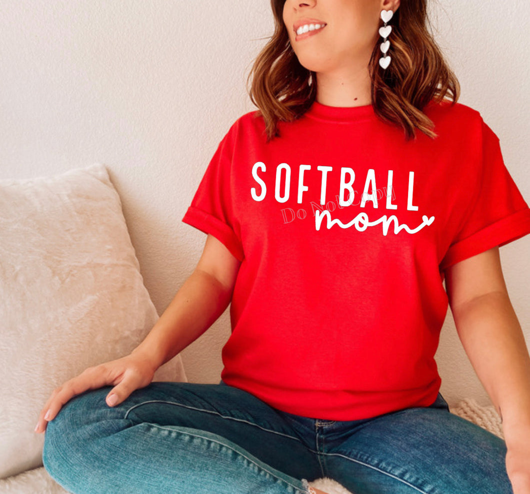 PO SHIPS 2/16 Screen Print Transfer | Softball Mom