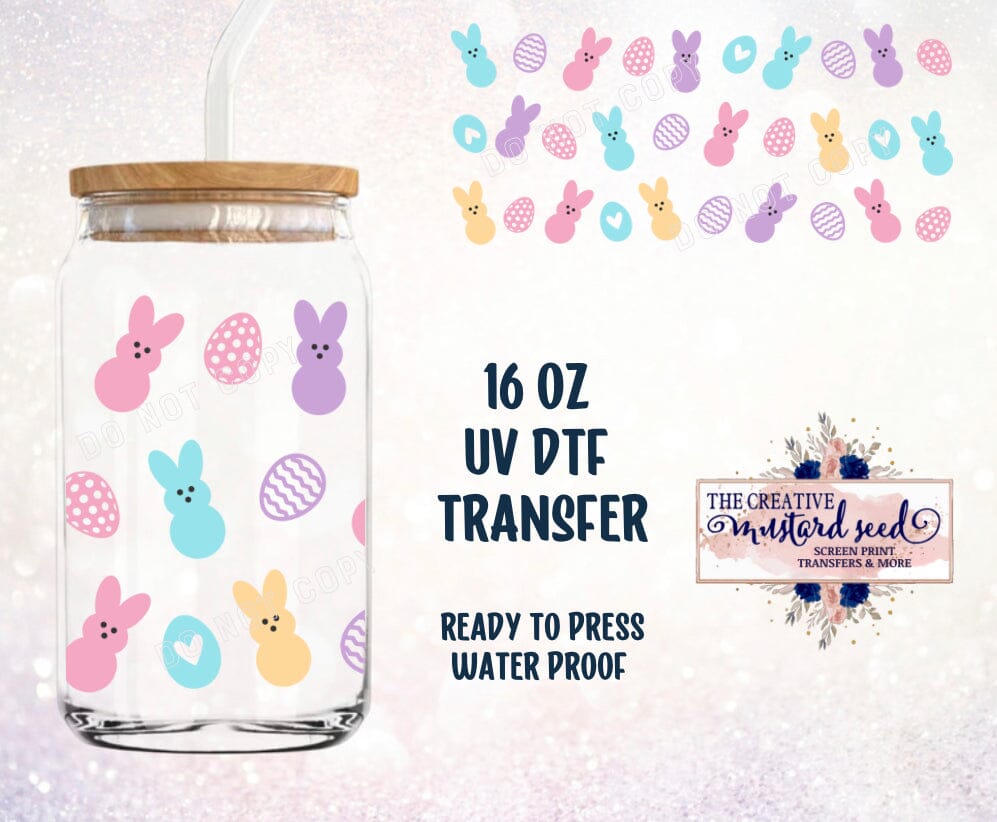 PO SHIPS 2/17 Peeps Easter UV DTF Wrap