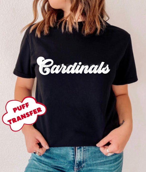 PO SHIPS 2/8 Screen Print Transfer | Cardinals PUFF