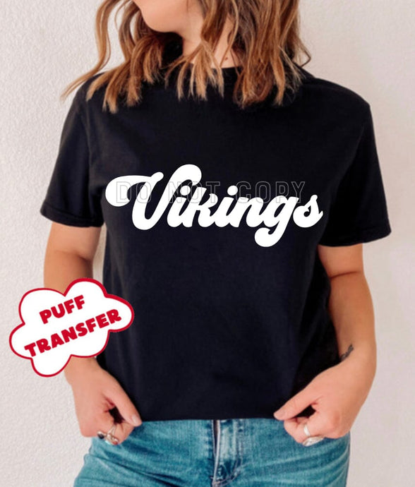 PO SHIPS 2/8 Screen Print Transfer | Vikings PUFF