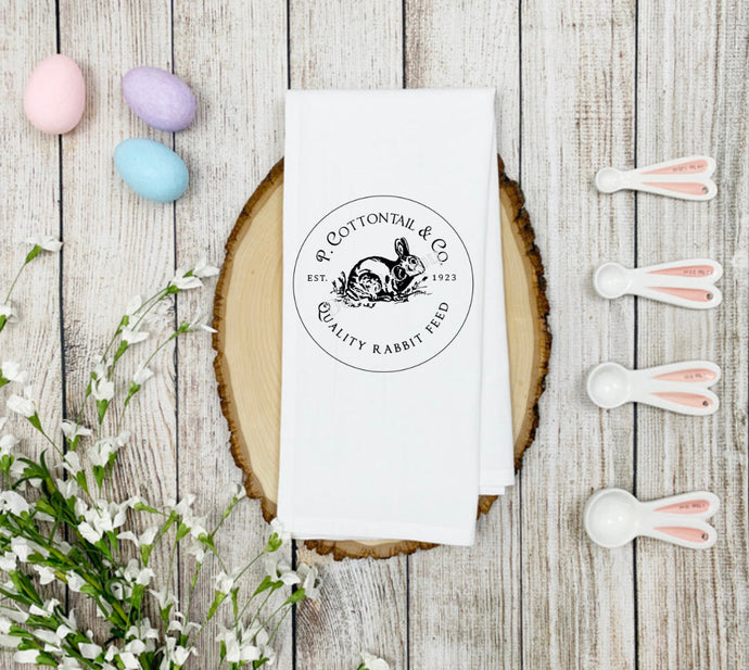 PO SHIPS 3/16 Screen Print Transfer | Cottontail Tea Towel