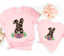 Load image into Gallery viewer, PO SHIPS 3/2 Screen Print Transfer | Leopard and Flowers Bunny | Adult and Youth (HIGH HEAT)
