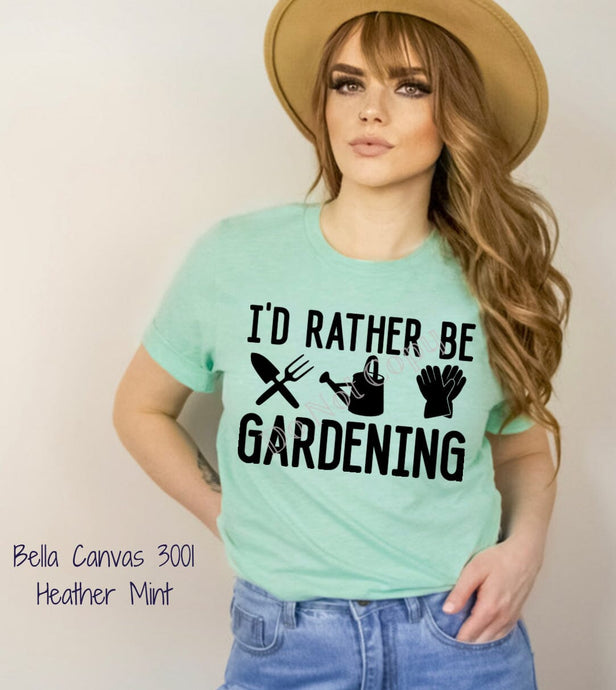 PO SHIPS 3/8 Screen Print Transfer | I'd Rather Be Gardening