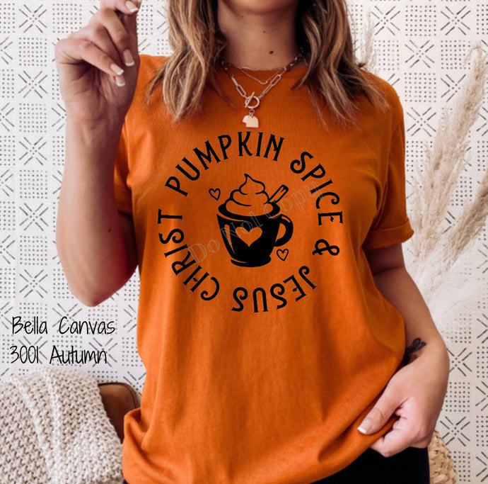 PO SHIPS 8/31 Screen Print Transfer | Pumpkin Spice and Jesus Christ