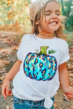 Load image into Gallery viewer, PO SHIPS 9/21 Screen Print Transfer | Youth Turquoise Leopard Pumpkin (HIGH HEAT)
