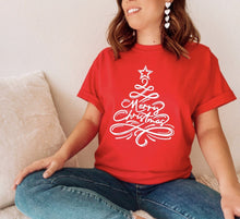 Load image into Gallery viewer, PO SHIPS 9/22 Screen Print Transfer | Merry Christmas Scribble Tree
