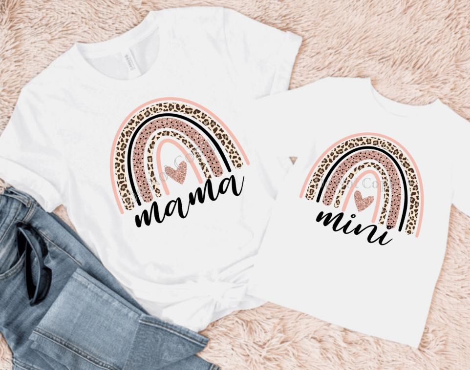 RESTOCK SHIPS 9/29 Screen Print Transfer | Mama Mini Rainbow | Mom and Me